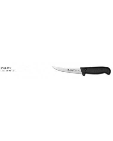 COLTELLO DISOSSO CURVO CM13 linea SUPRA MANICO NERO  AMBROGIO SANELLI