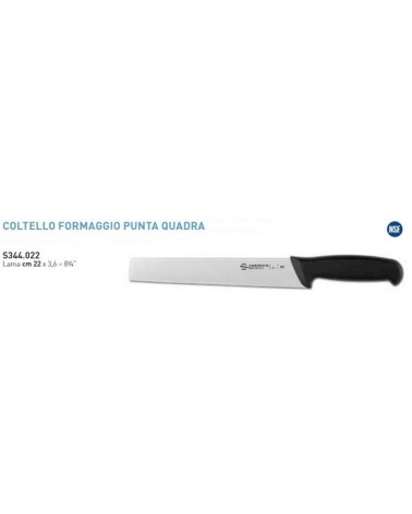 COLTELLO FORMAGGIO PUNTA QUADRA  CM.22 AMBROGIO SANELLI COD.S344.022