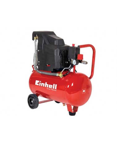 Compressore da 24 litri. Potenza 1500 Watt, motore da 2HP, pressione massima 8 bar. Lubrificato, con serbatoio garantito 10 anni