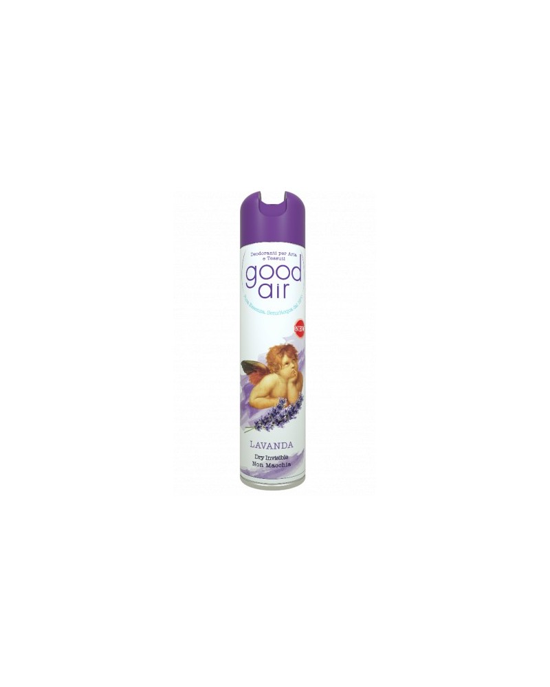 Deodorante spray Good Air 400ML AL PROFUMO DI LAVANDA, per ambiente e tessuti, per un atmosfera dolce ma frizzante.