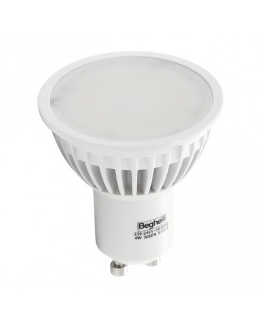 Faretto LED beghelliECOLED STD GU10 4W=35W LUCE FREDDA 6500K 280LUMEN  38°Dimensioni: 50x56mm