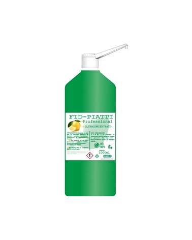 FID PIATTI Detergente liquido 1LT neutro  in gel per il lavaggio manuale di piatti , stoviglie, pentole, vetro, plastica ecc..