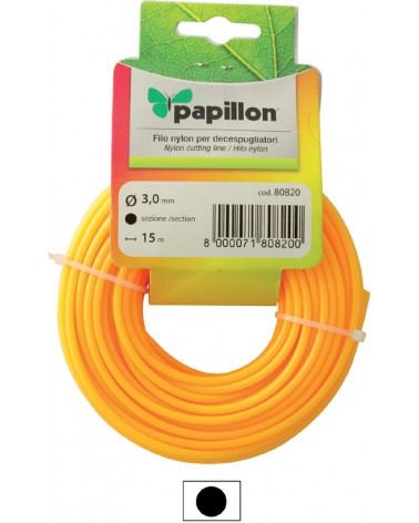 Filo in nylon PAPILLON  per decespugliatori - profilo tondo - blister da 15 mt