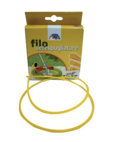 FILO NYLON QUADRO PER DECESPUGLIATORE 3,3MMX10MT