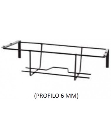 FIORIERA RETTANGOLARE ESTENSIBILE NERA GARDENIA CM60x21Xh15CM