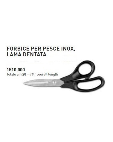 FORBICE PESCE INOX DENTELLATA CM20 linea SUPRA AMBROGIO SANELLI