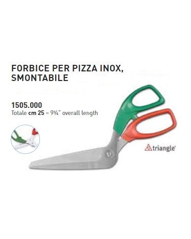 FORBICE X PIZZA SMONTABILE INOX CM.25 TRIANGLE COD.1505.000