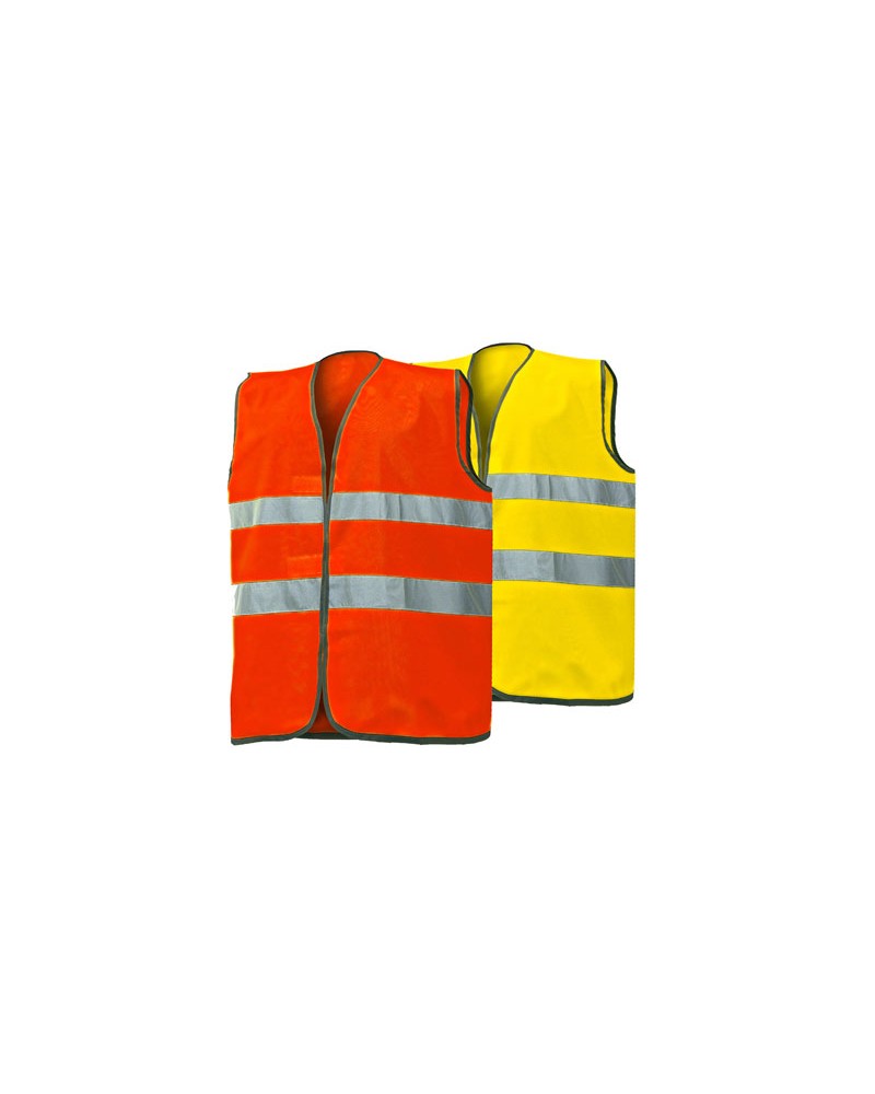 Gilet alta visibilità ARANCIONE. EN471, chiusura a strappo 01210N