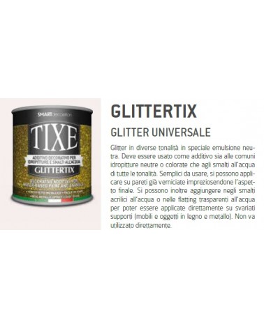 GLITTER ARGENTO ML250 TIXE decorativo per idropitture  ART.625.300