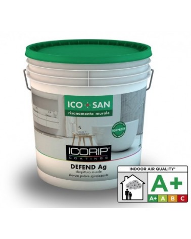 IDROPITTURA ICOSAN DEFEND IGIENIZZANTE Ag BIANCO (Base P) 12LT ICORIP