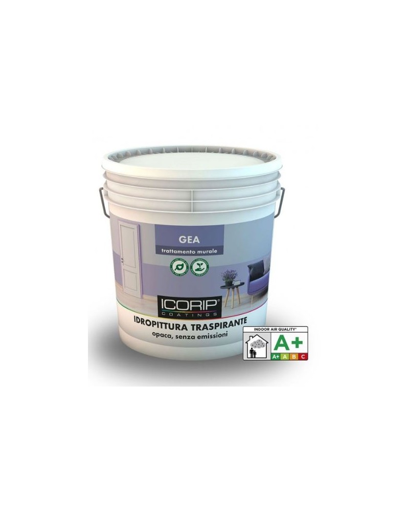 IDROPITTURA TRASPIRANTE GEA OPACO BIANCO ( Base P) 4LT.