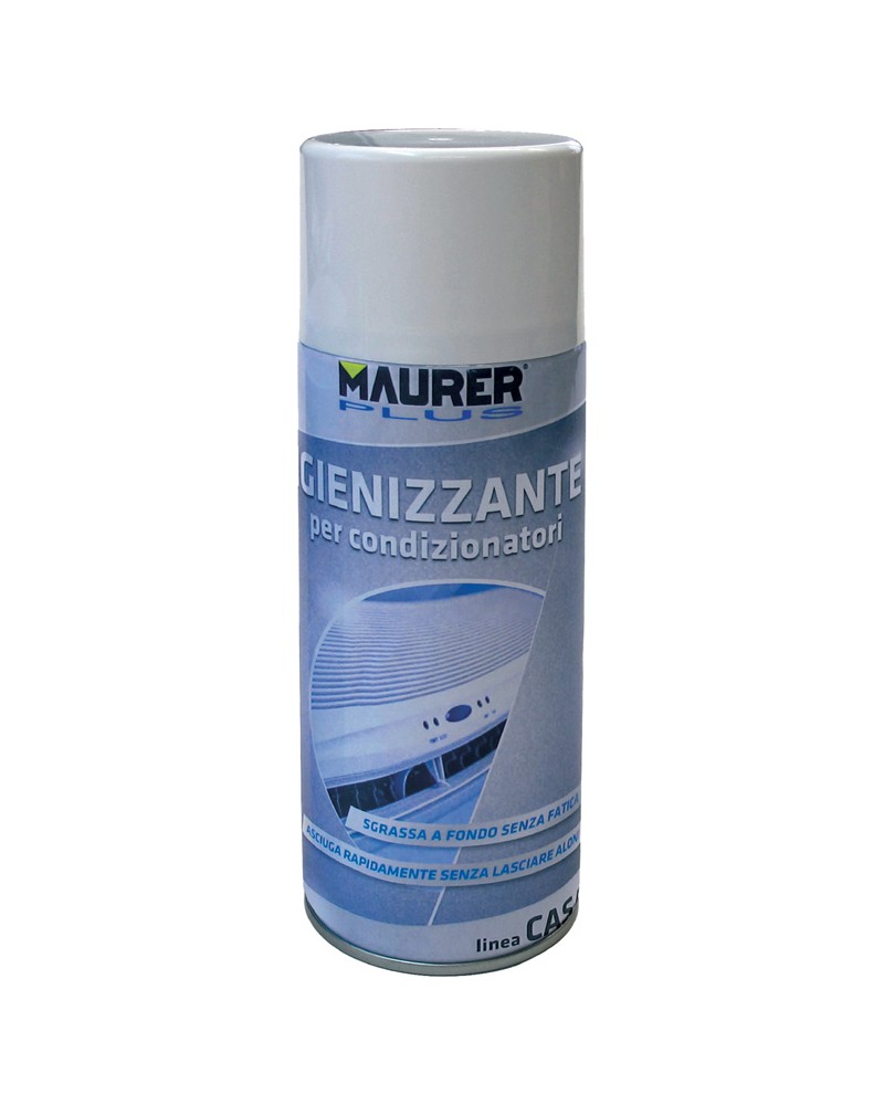 Igienizzante spray MAURER PLUS per condizionatori civili e di autovetture - spruzzato sul vaporizzatore e i condotti, assicura u