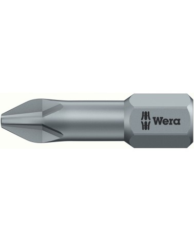 Inserto a croce WERA PH2 X 25MM art.851/1 TZ tipo Phillips con zona di torsione ottimizzata esagono 1/4