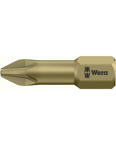 Inserto a croce WERA PZD3 X 25MM art.855/1HT tipo Pozidriv con zona di torsione ottimizzata esagono 1/4