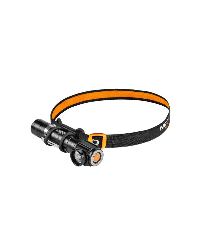 LAMPADA FRONTALE RICARICABILE USB 800 LM CREE XML-T6 LED MARCA: NEO TOOLS Un proiettore NEO molto potente (800 lumen) è dotato d