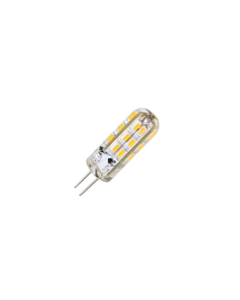 Lampada led bispina, attacco G4, potenza 2W = (20 W), lumen 200, 3000 kelvin, apertura fascio 300°. 12V