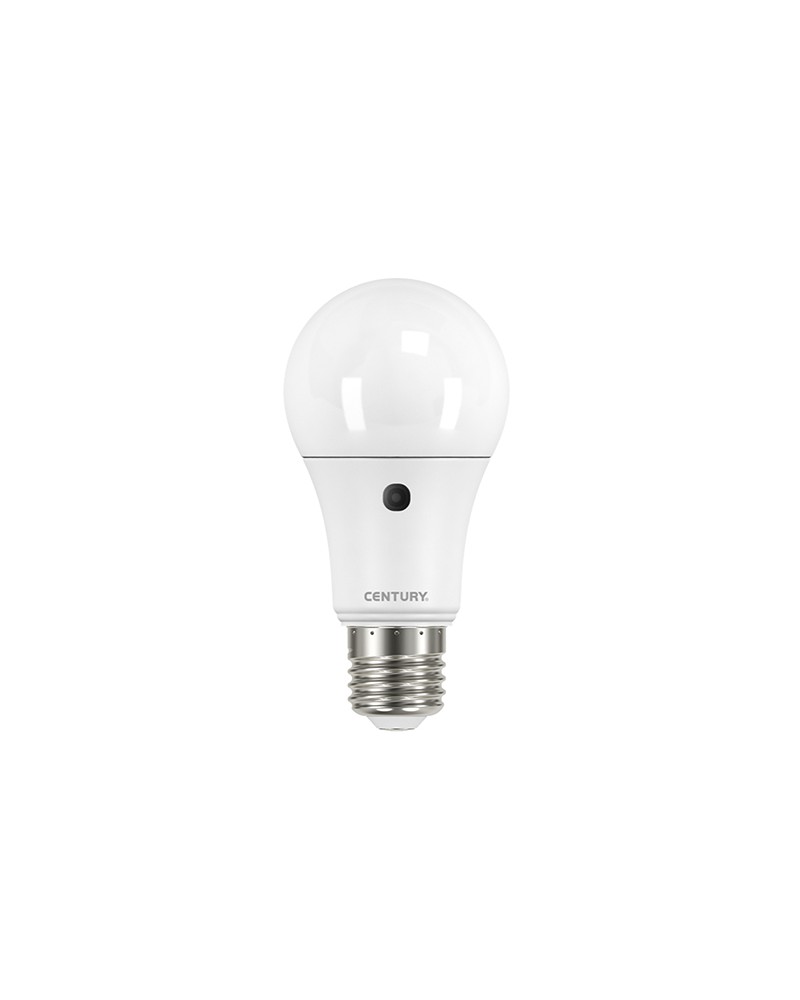 Lampada led goccia CON SENSORE CREPUSCOLARE 10w->75w colore luce: 3000k, con sensore serie sensor. Attacco E27. 230V 50/60Hz. An