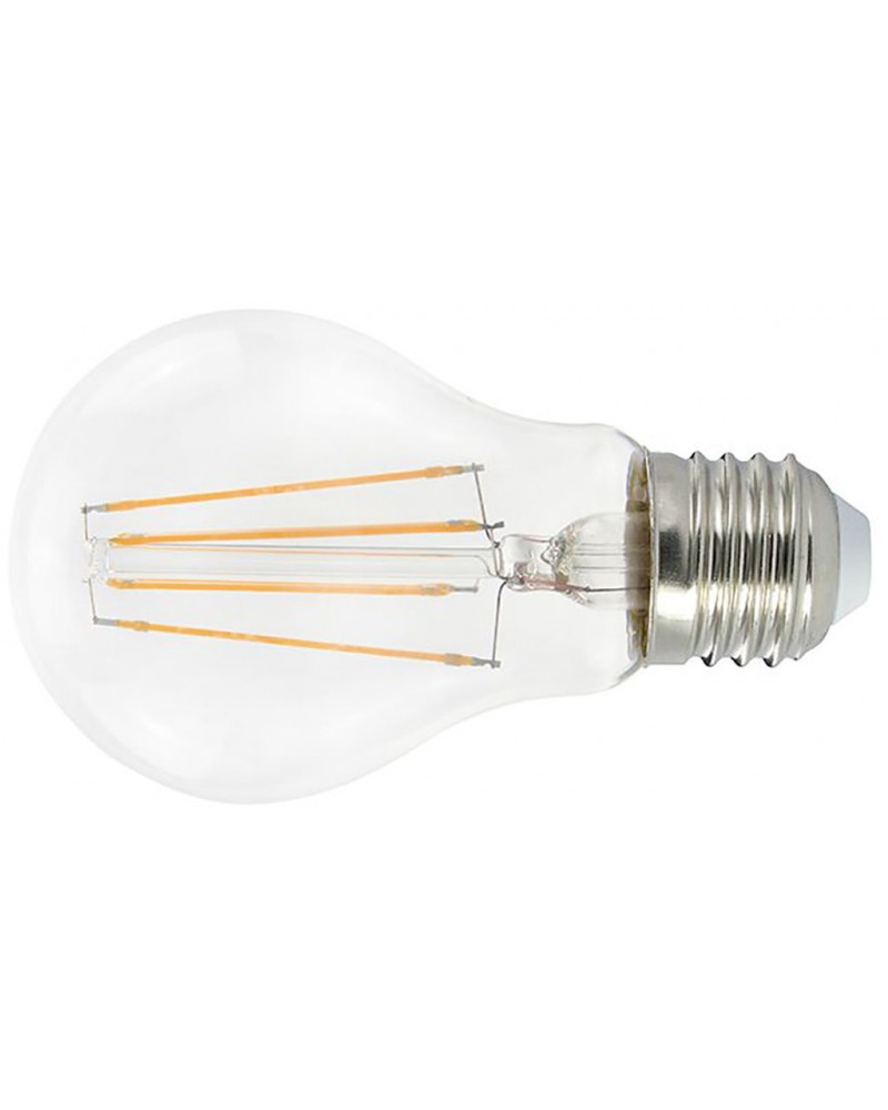 Lampadina a LED 10W 1521LUMEN con filamento MAURER goccia trasparente - attacco E27 - 4000° K (luce NATURALE)