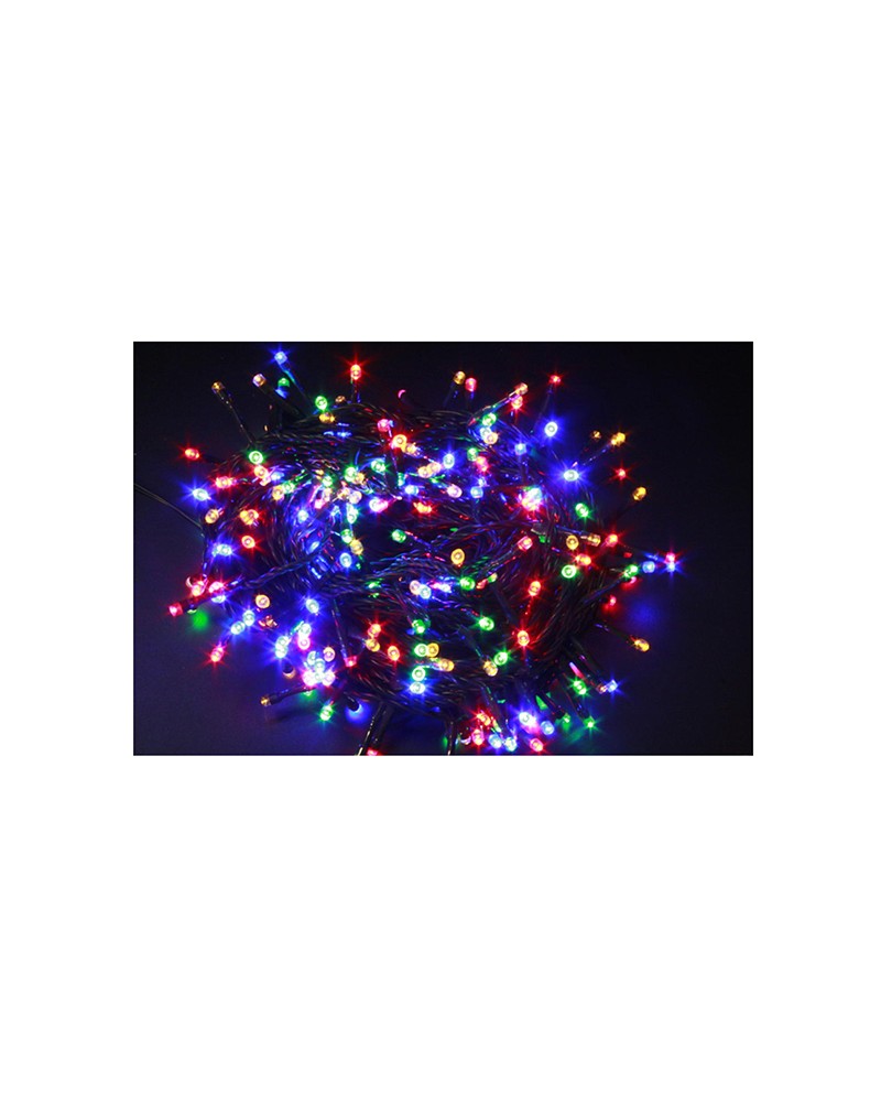 LUCI NATALE da 100led MULTICOLOR. Lunghezza luci: mt.4,00. Lunghezza cavo: mt.3,00. PER ESTERNO/INTERNO