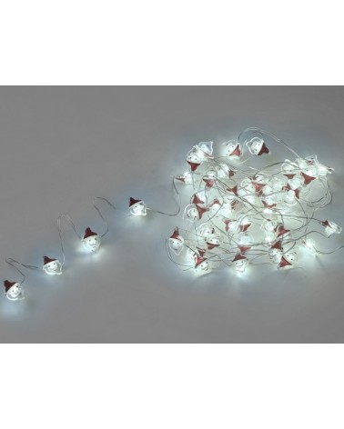 LUCI NATALE LED a batteria, per interno - decorative a forma di Babbo Natale - batterie 3xAA (non incluse) - 50 micro LED - lung