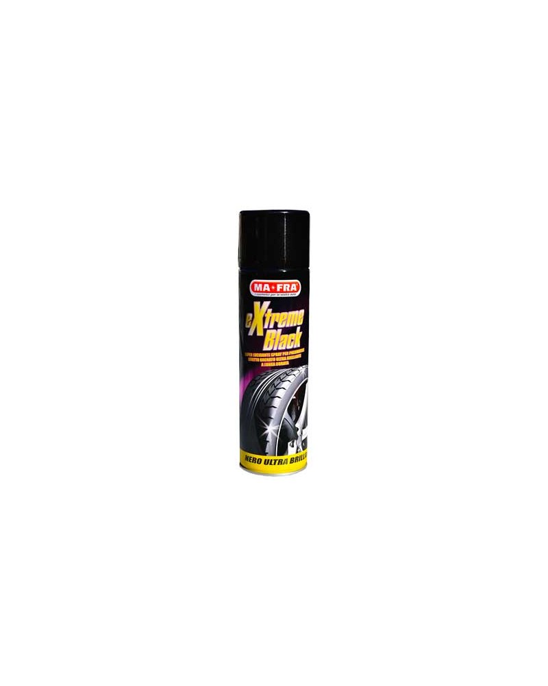 LUCIDA GOMME \'EXTREME BLACK\' SPRAY MA-FRA 500 ml. E\' un prodotto spray per lucidare le gomme dell’auto