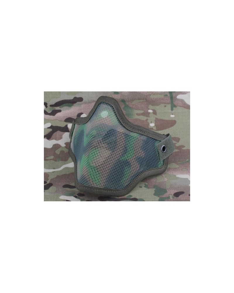 MASCHERA CON GRIGLIA METALLICAPER LA PROTEZIONE DELLA PARTE INFERIORE DEL VISOTAGLIA UNICA REGOLABILECOLORE JUNGLE CAMO