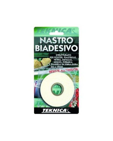 NASTRO BIADEVISO BIANCO 5MTX19MM TEKNICA ART. TK13-0331