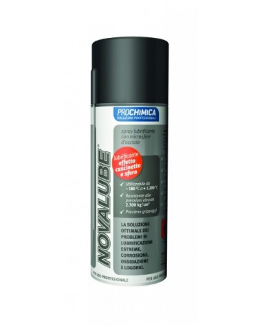 NOVALUBE Spray Lubrificante con microsfere d\'acciaio 400ML.Ottimo per lubrificazioni estreme, Antiossidante e anticorrosivo, Ut