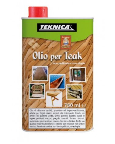 OLIO PER TEAK 375ML PROTETTIVO ED IMPERMEABILIZZANTE TEKNICA ART. TK05-0690