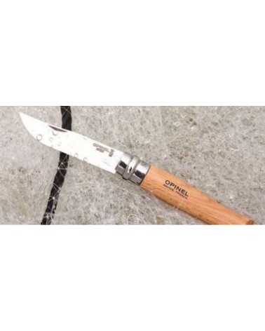 OPINEL COLTELLO VIROBLOC VRI N°8 Mod. VRI lama in acciaio inox, manico in faggio verniciato naturale. L\'anello di sicurezza Vir