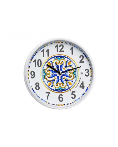 OROLOGIO CM31 PARETE TERRA DAMURIOrologio da parete tondo in ceramica decoro Terra Damuri.