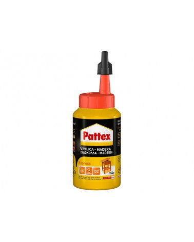 PATTEX LEGNO EXPRESS 250GR. adesivo acetovinilico per incollaggi su tutti i tipi di legno e derivati,truciolari e compensati, ma