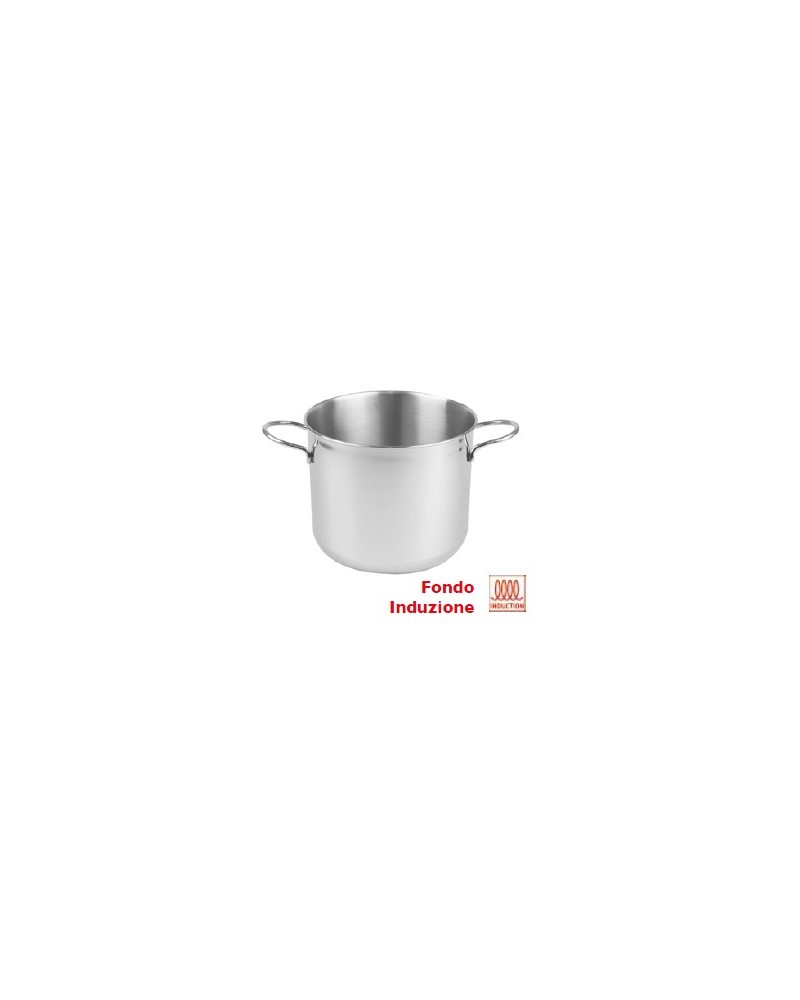 PENTOLA ALTA IN ACCIAIO INOX ADATTA X INDUZIONE CM16 Linea Daisy ART. 273-16LE