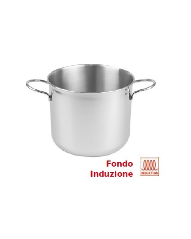 PENTOLA ALTA IN ACCIAIO INOX ADATTA X INDUZIONE CM16 Linea Daisy ART. 273-16LE