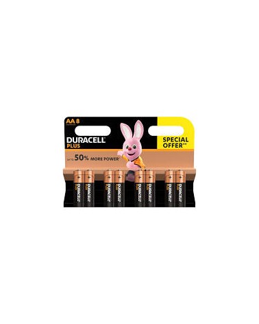 Pila Duracell SIMPLY AA in confezione da 8 pezzi. Stilo.