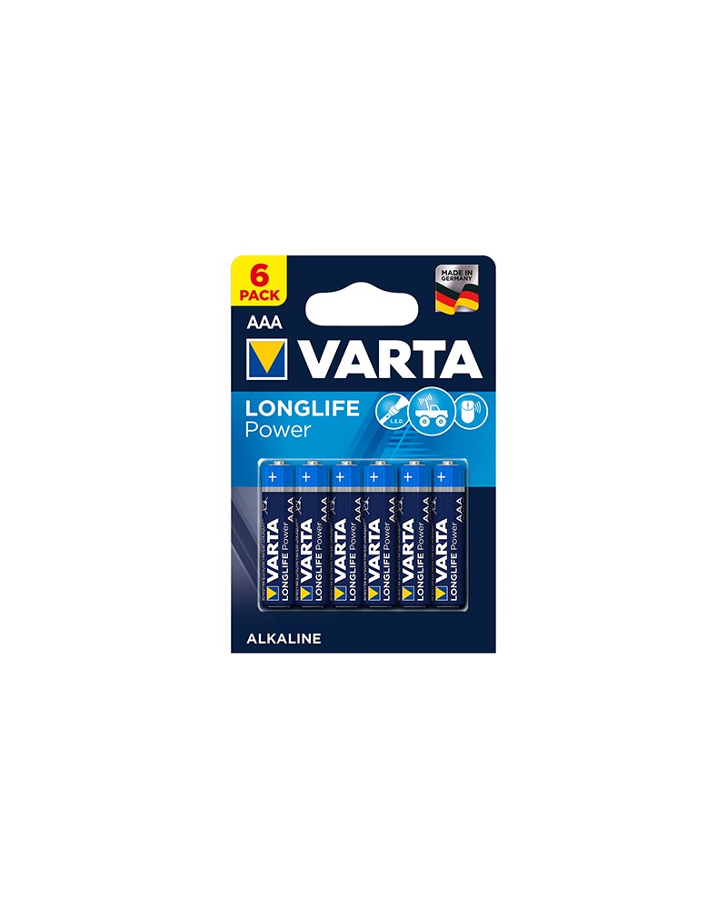 Pila HIGH ENERGY VARTA. Tipo MINI Stilo AAA. Alcalina. 1,5 volt. Confezione 4+2.