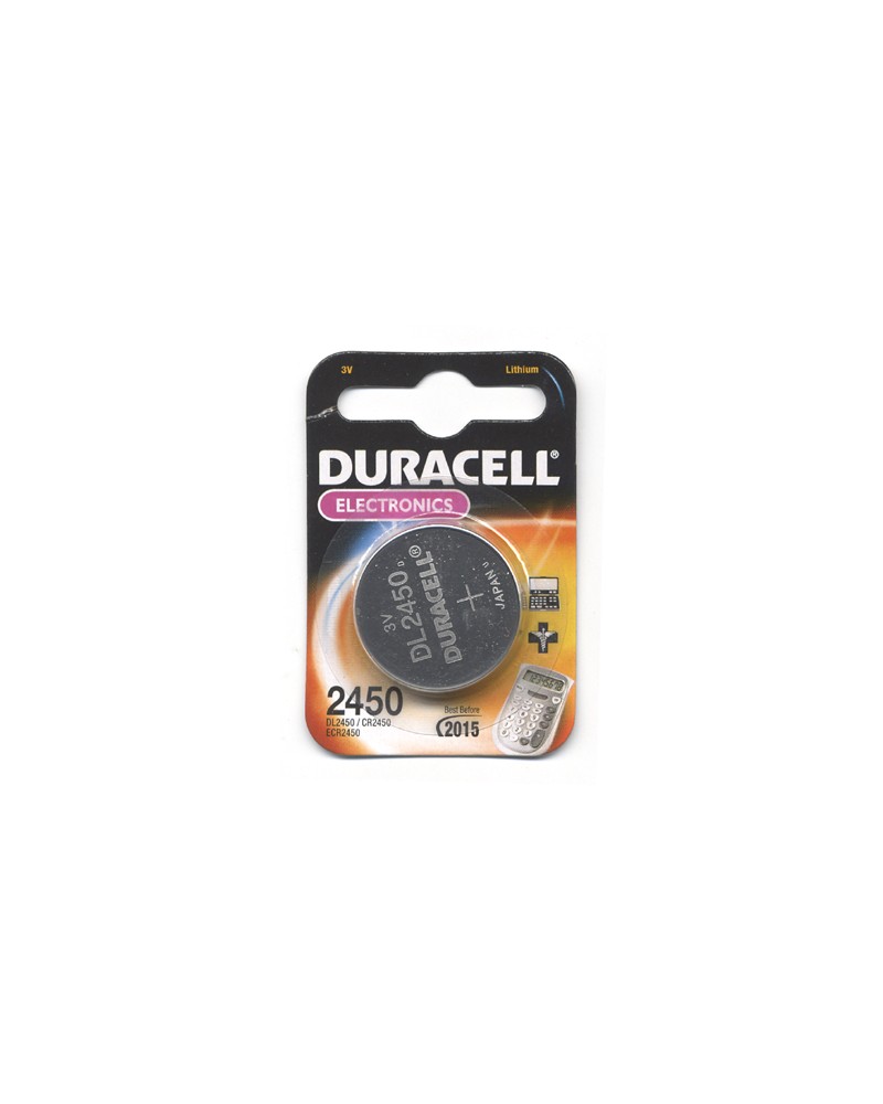 Pila litio 2450 a bottone DURACELL elettronica 3V