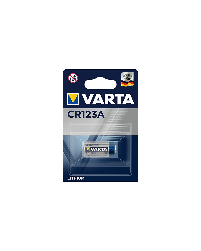 Pila Professional Lithium Varta per fotocamere. Tipo CR123A. 3,0 volt.