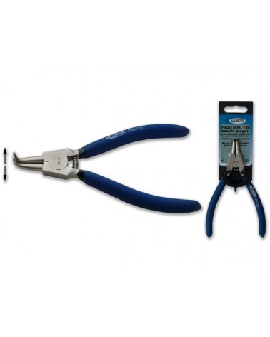 Pinza LABOR MM135 per anelli elastici di sicurezza ( SEEGER ) con becchi PIEGATI per esterni.