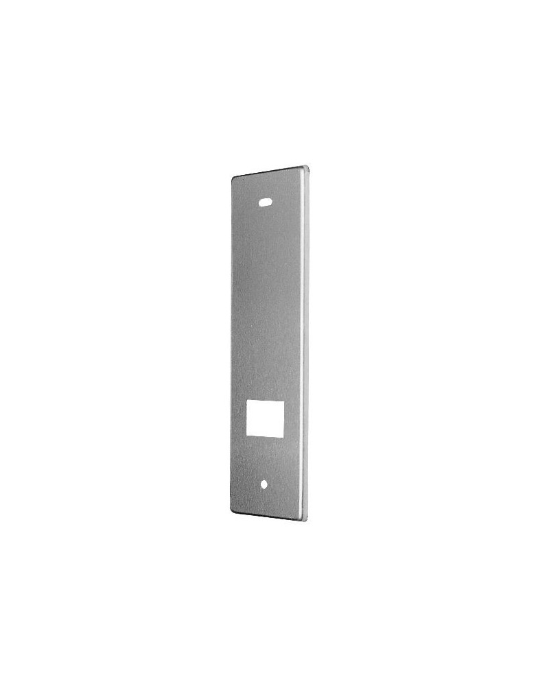 Placca in inox per avvolgitore 4-6 tipo Forlì/128. Interasse mm.128 da foro a foro. Dimensioni: 155x56mm.