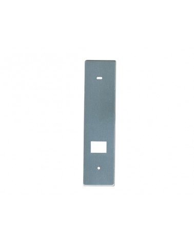 Placca in inox per avvolgitore Normale. Interassi mm.185 da foro a foro. Dimensioni: 220x55mm.