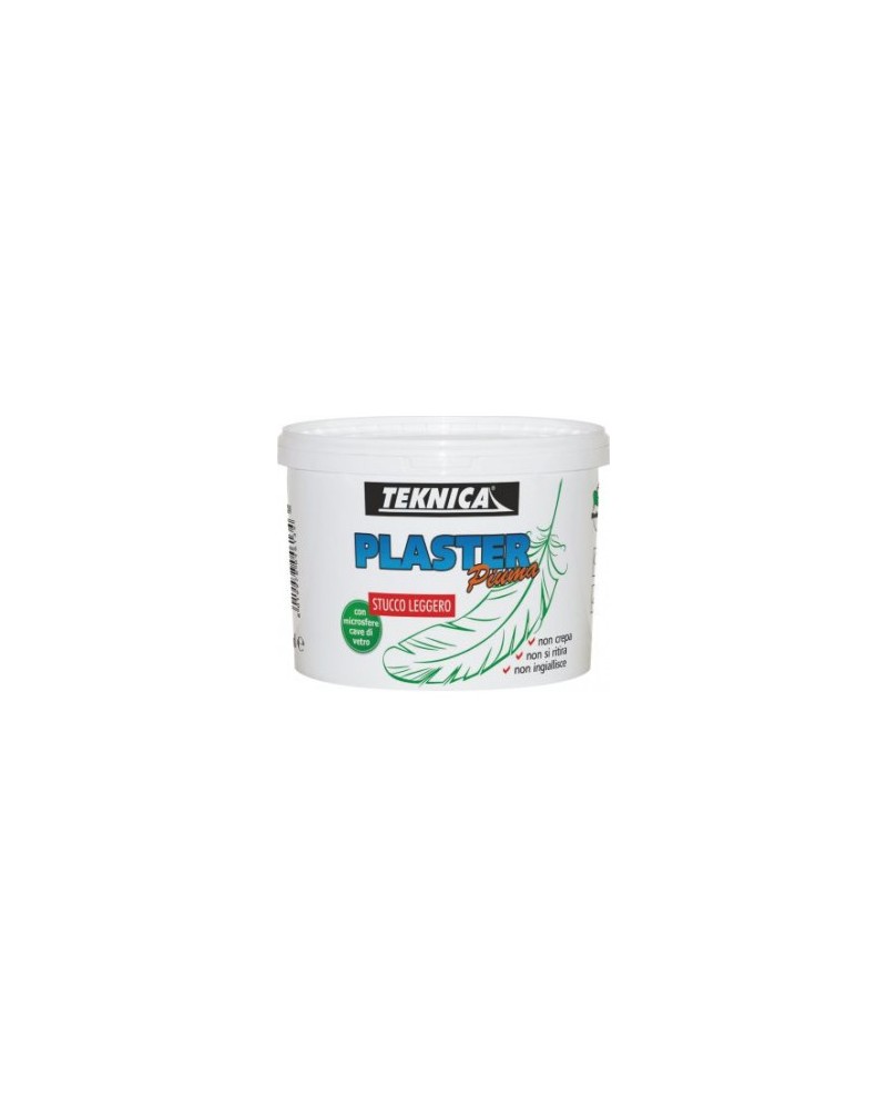 PLASTER PIUMA STUCCO LEGGERO 500ML per interno utile per stuccare superfici murali, legno, ferro, pavimenti, ghisa. Sovravernici