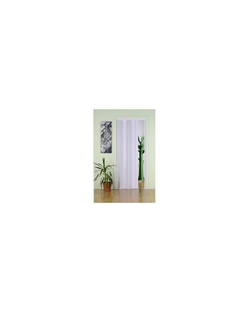 PORTA A SOFFIETTO MONICA CM 83X214 BIANCAMod. MONICA in PVC 100% stabilizzato. Completa del materiale occorrente per l\'installa