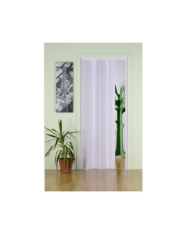 PORTA A SOFFIETTO MONICA CM 83X214 BIANCAMod. MONICA in PVC 100% stabilizzato. Completa del materiale occorrente per l\'installa