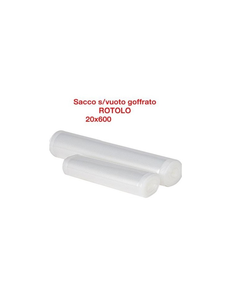 ROTOLO SACCO SOTTOVUOTO GOFFRATO  20X600CM 2PZ