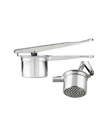 SCHIACCIAPASSATELLI INOX ART.330 DI ELEVATO SPESSORE CON BICCHIERE INOX 18/10 FORI DIAMETRO 5MM O.M.A.C.