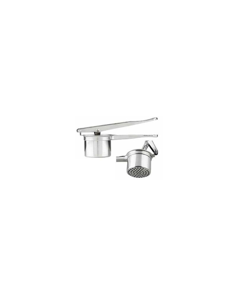 SCHIACCIAPASSATELLI INOX ART.330 DI ELEVATO SPESSORE CON BICCHIERE INOX 18/10 FORI DIAMETRO 5MM O.M.A.C.