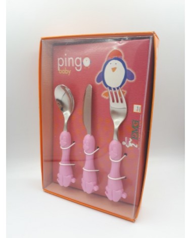 SET 3PZ POSATE BIMBO ROSA PINGO