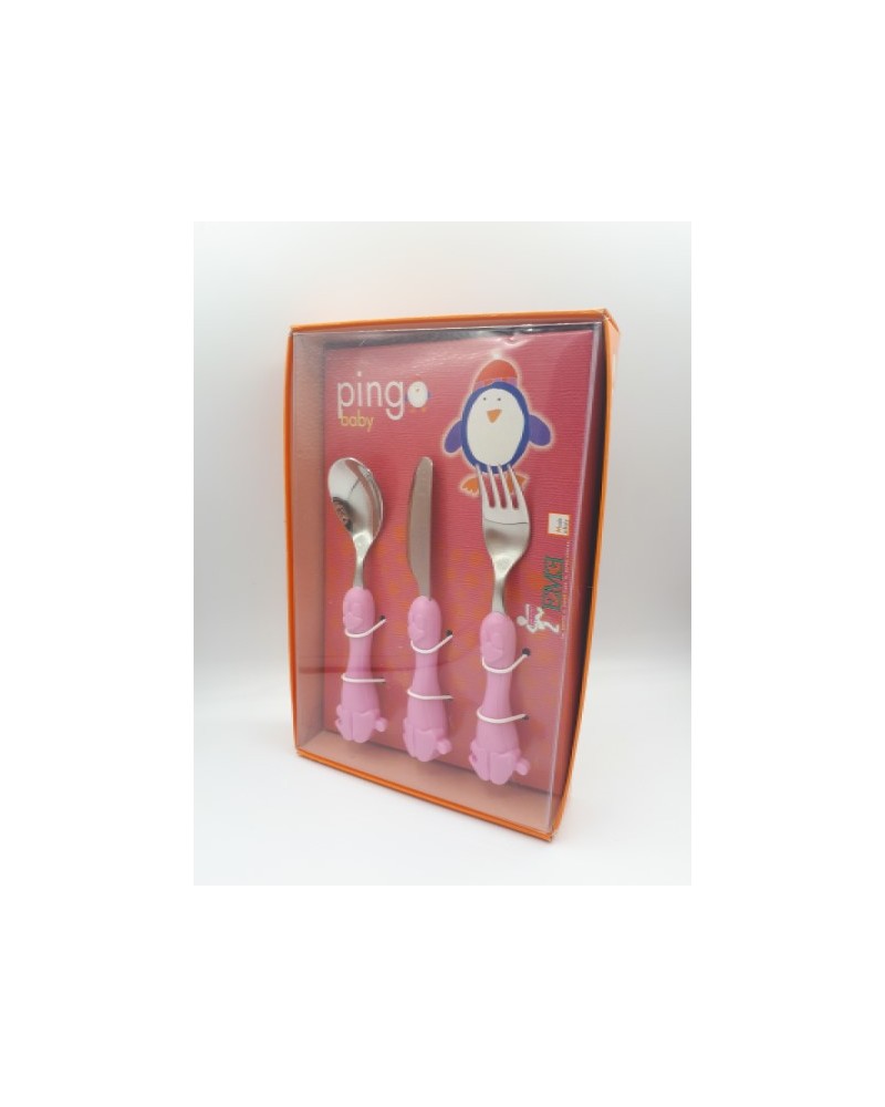 SET 3PZ POSATE BIMBO ROSA PINGO