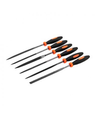 SET MINI LIME KENDO 140MM. Confezione da 6 pezzi. 2 lima piatta, 1 lima mezza tonda, 1 lima tonda, 1 lima quadra, 1 lima triango